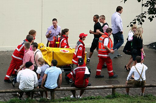 Beispiel eines Sanitätstrupps bei einem Sanitätsdienst