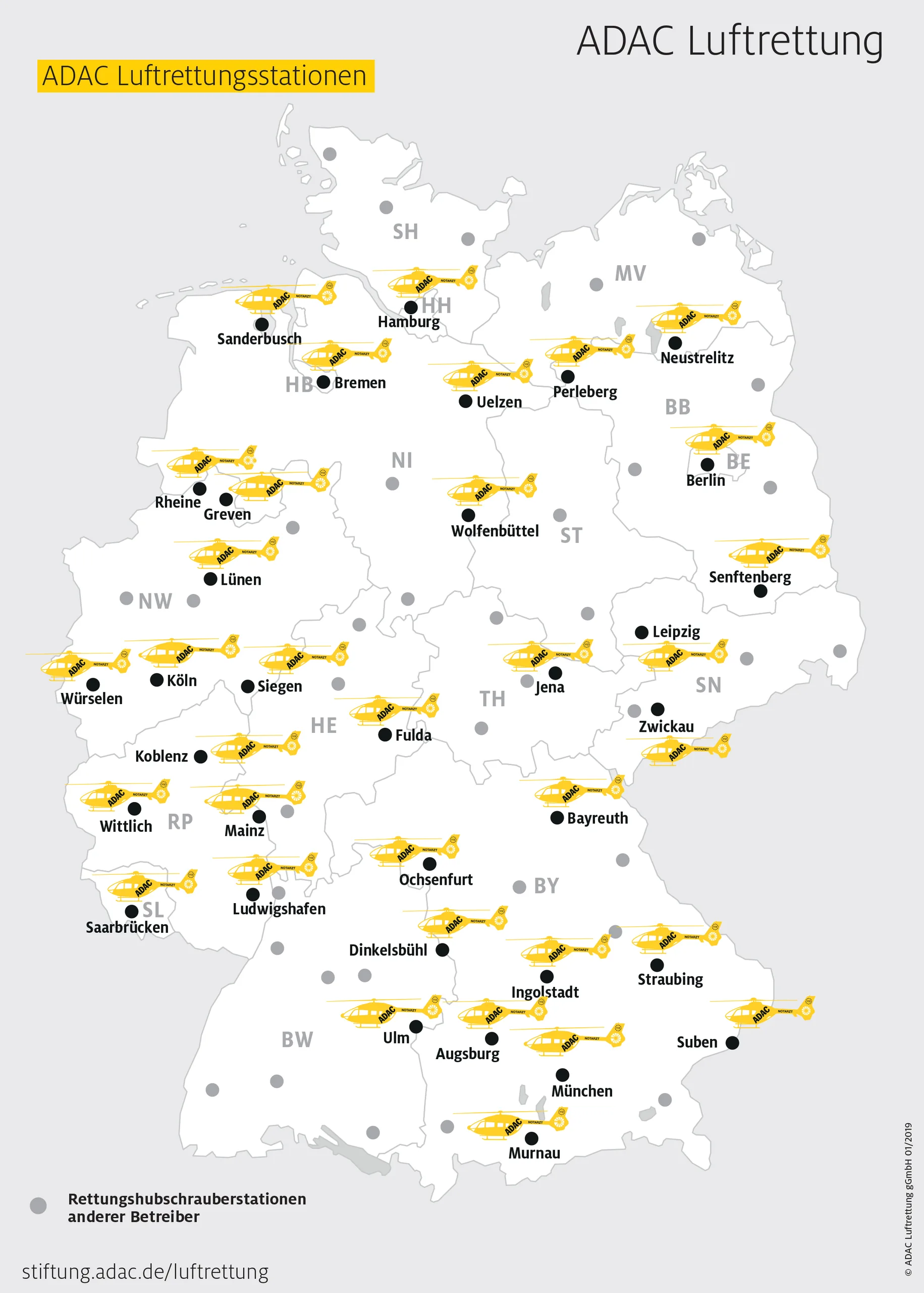 Luftrettungsstationen in Deutschland