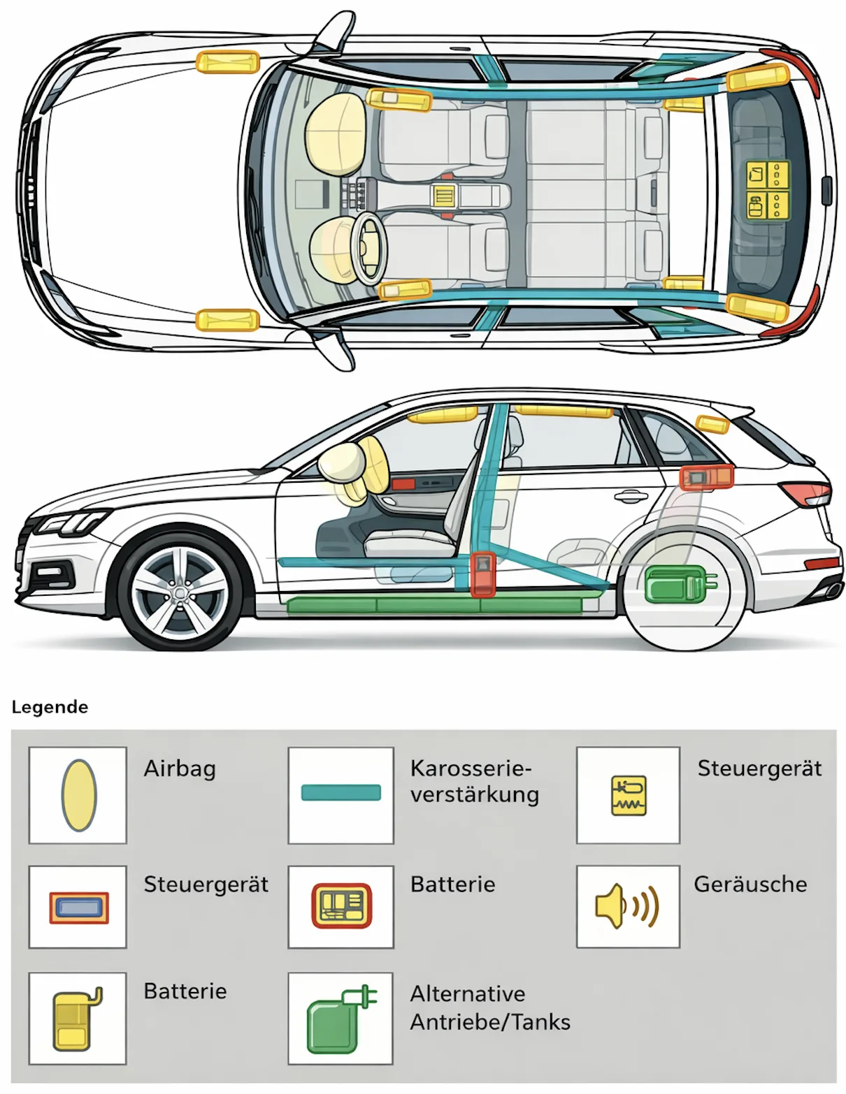 Beispielhafte Rettungskarte