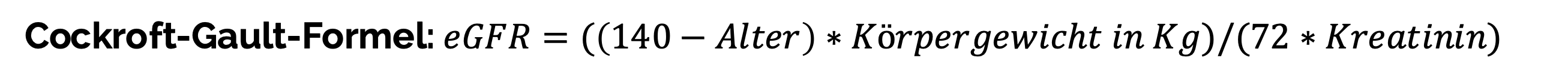 Cockroft-Gault-Formel
