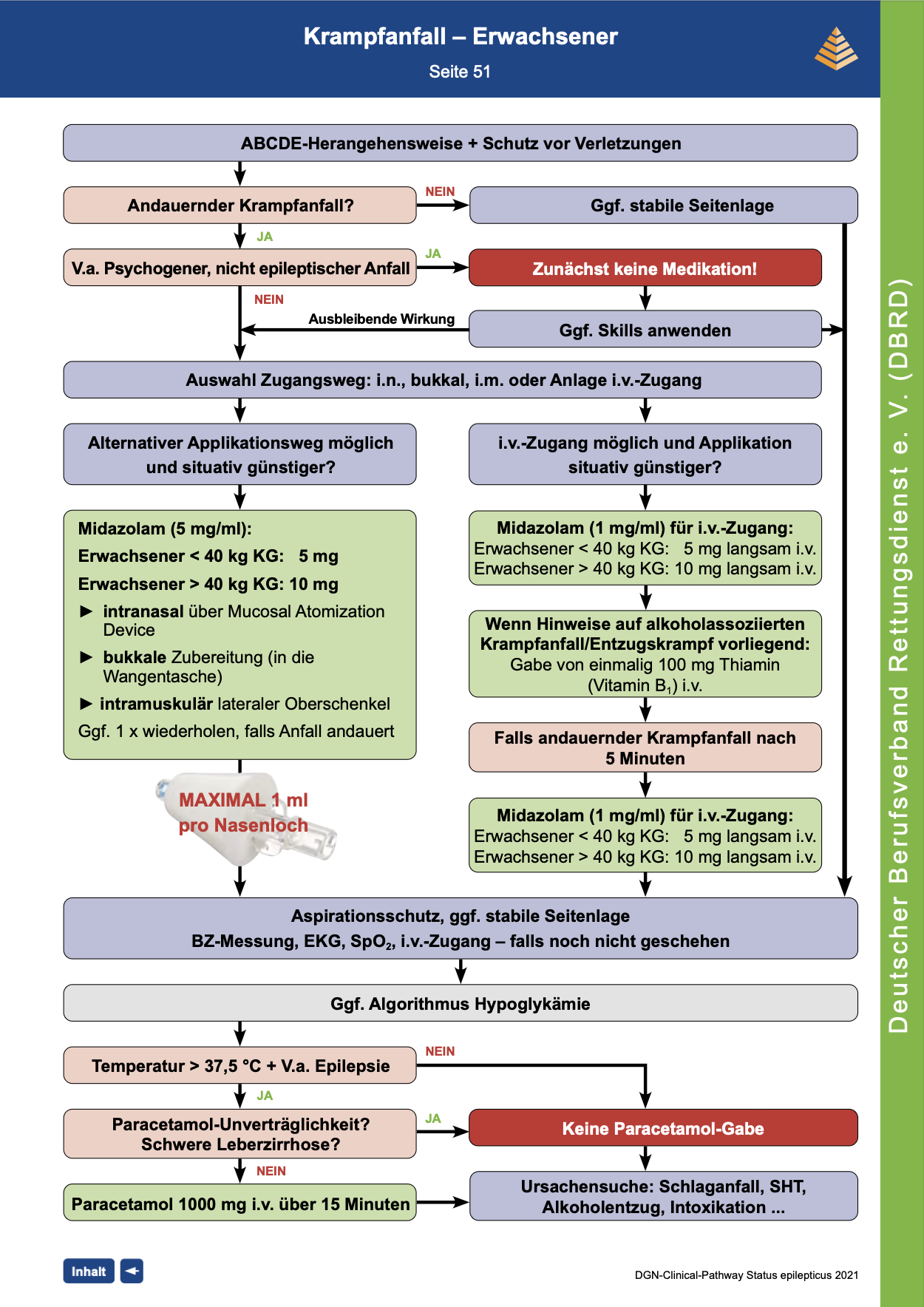 DBRD Algorithmus Krampfanfall - Erwachsene