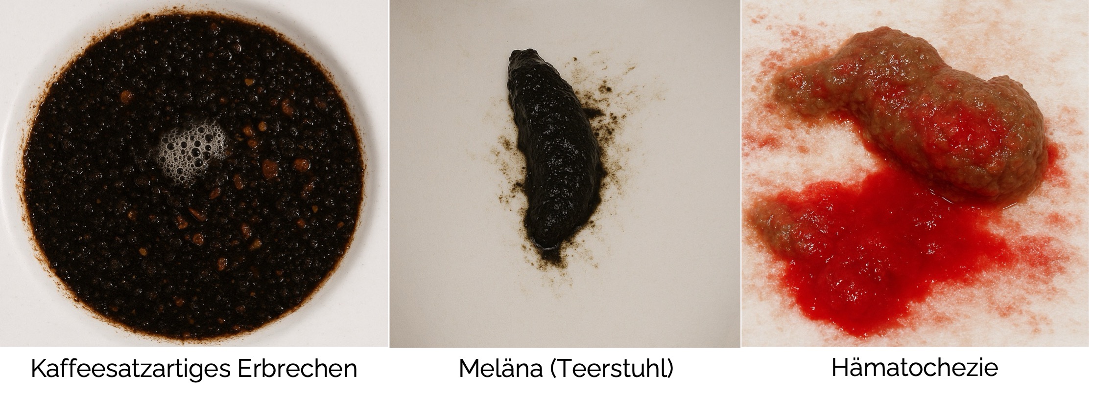 Klinische Zeichen gastrointestinaler Blutungen