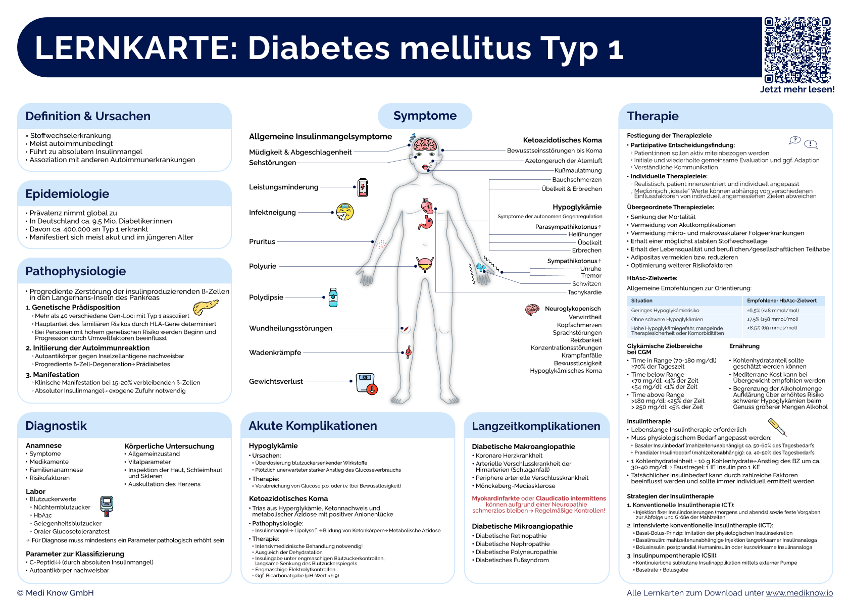 Lernkarte Diabetes mellitus Typ 1