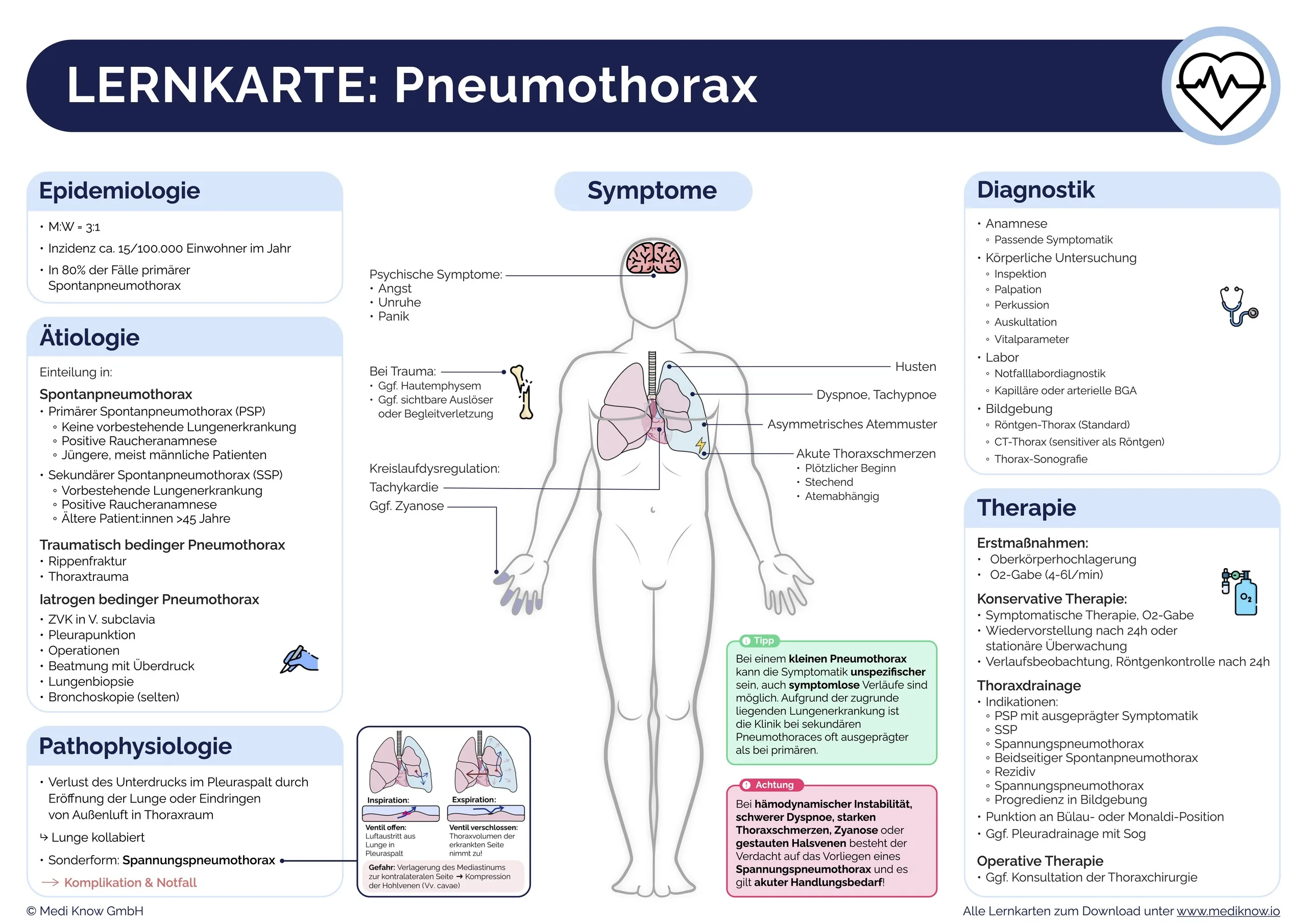 Lernkarte Pneumothorax