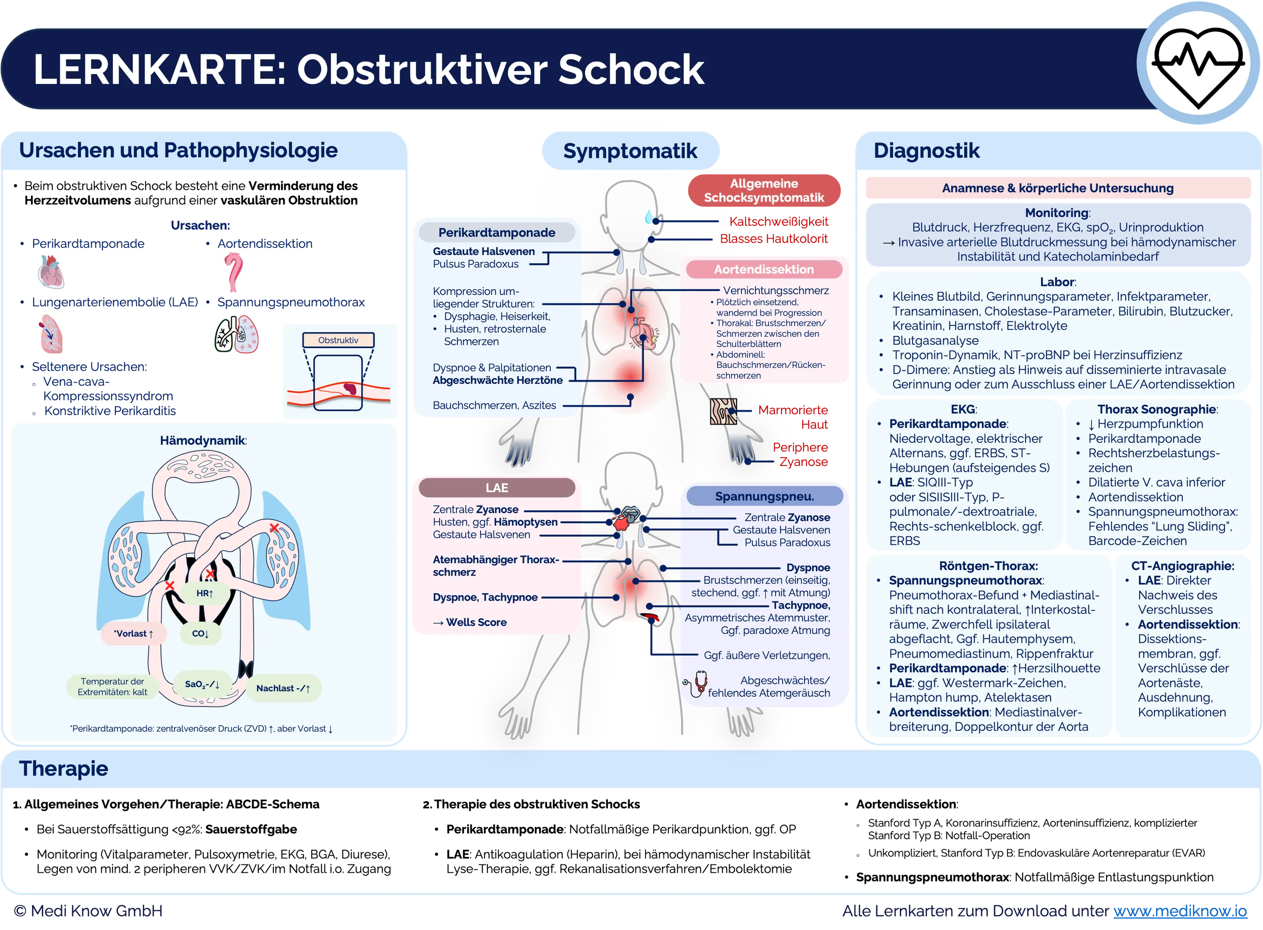 Lernkarte Obstruktiver Schock