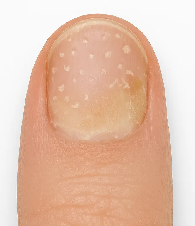 Tüpfelnägel und Ölflecken bei Nagelpsoriasis
