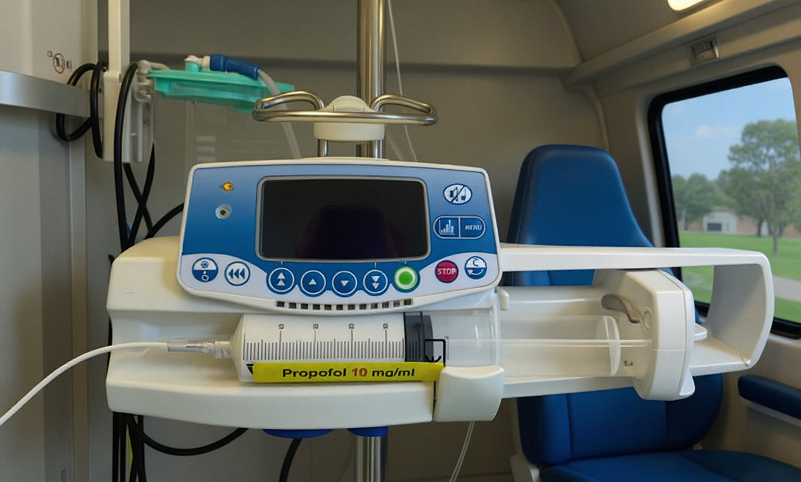 Perfusor (Spritzenpumpe) zur kontinuierlichen Propofol-Infusion